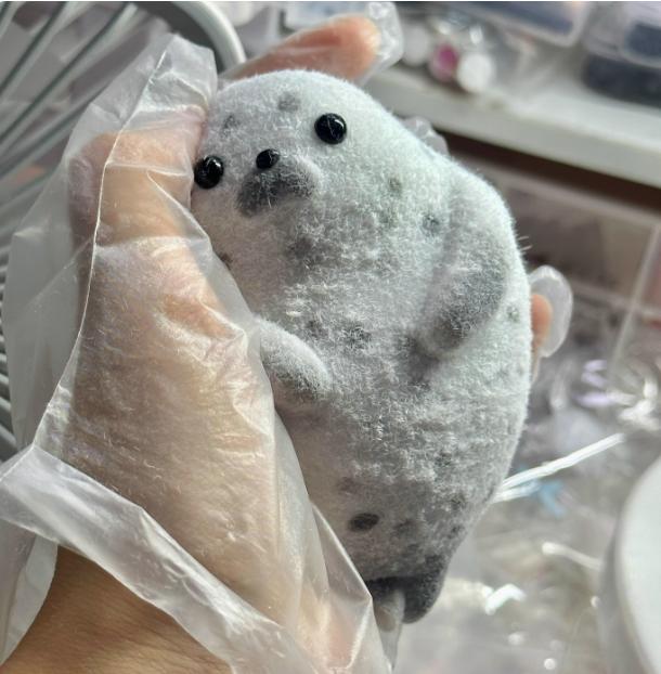 Funny Kawaii Mochi Taba Squishynew Chubby Seal Handmade Silicone Plush White Seal Cute Girl Birthday Kids Gift Fidget Fluffy Toy