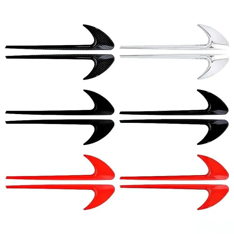 2Pcs ABS Car Side Sticker Vent Fender Trim Emblem Blade  Trim For Mercedes Benz AMG V8 C200 C300 E300 E400 W213 C-Class W205