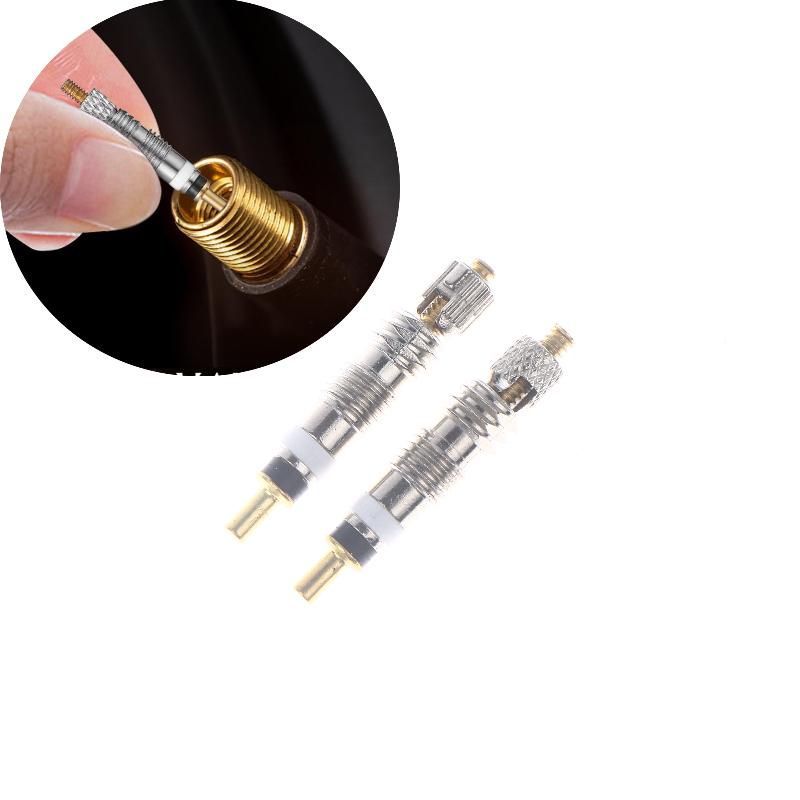 2/6/10Pcs Bike Repair Replacement Brass Tubeless Core Bicycle Removable Presta Valve Core For Road MTB Bike