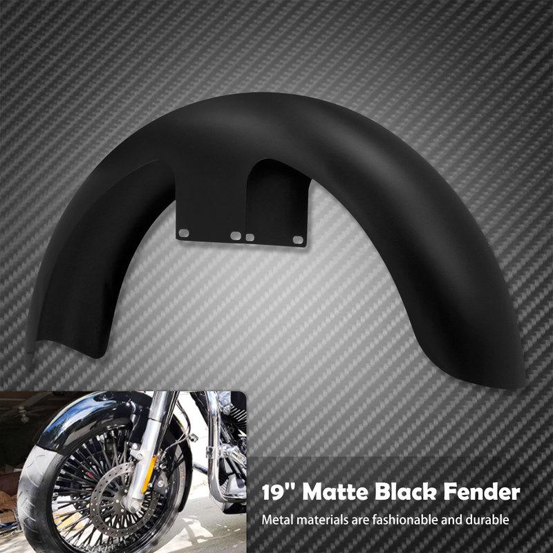 Motorcycle Steel 19'' 21'' Mudguard Wheels Wrap Front Fender For Harley Touring Road King Electra Street Glide Baggers 2014-2023