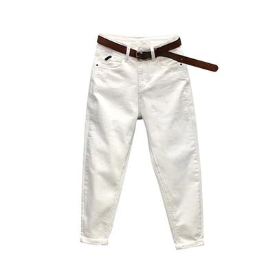 Women High Waist Loose Casual Harem Pants Solid Color Plus Size Jeans