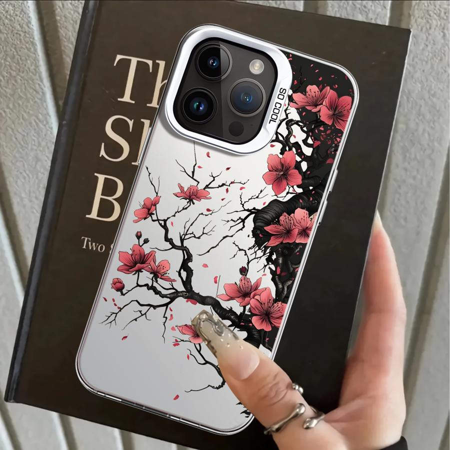 

Creative Flower Art Back Phone Cover Case for iPhone 17 Pro Max XR 15 Plus 11 XS 13 Pro 12 14 Air 16 iPhone 12 Pro