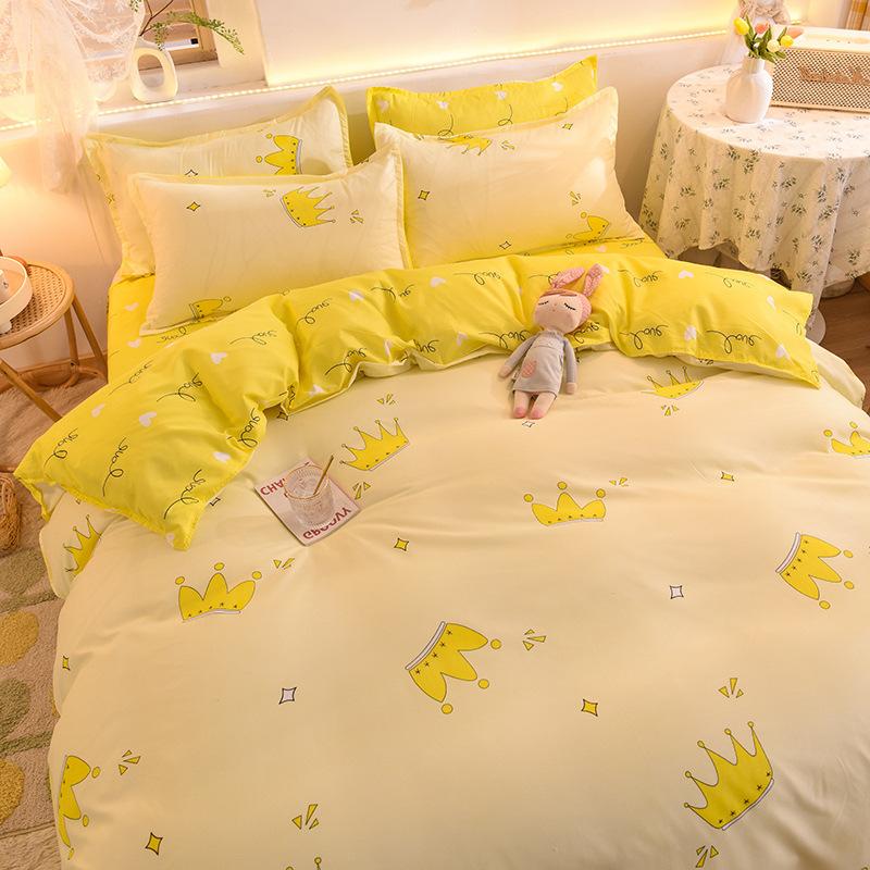 Bettwäsche-Sets, Bettbezug aus Baumwolle, für Einzelbett, Doppelbett, Queen-Size-Bett, Bettdecke/Bettbezug, Leinen-Set
