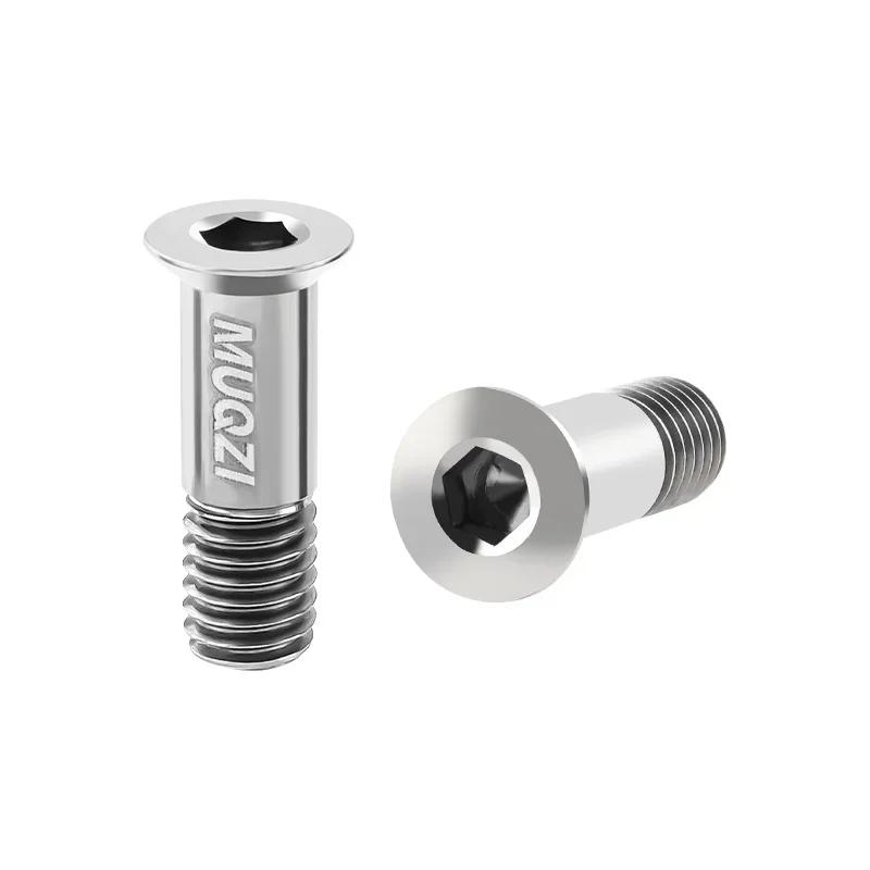 2PCS Titanium Alloy M5 Screws Rear Derailleur Jockey Wheel Bolts MTB Road Bike Tension Wheel Screws Bicycle Replacement Parts серебряный