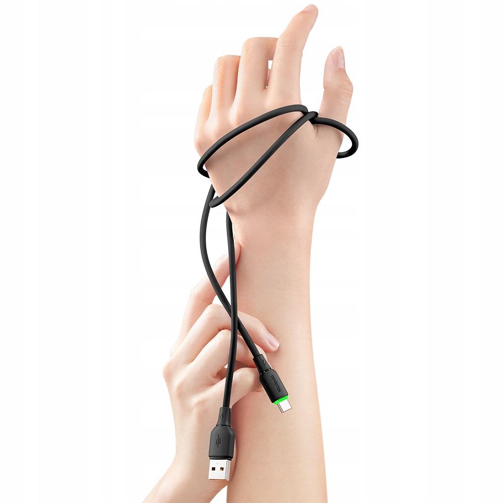 Mcdodo Usb-C Fast Charging Cable For Samsung Xiaomi Type C 6A 100W 1M Led Black