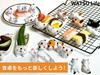 Ceramic Cat Chopstick Tabletop Decorative Japanese Chopstick Rest Set of Laughing Cat "Watsu Life" Rests, Accessories, Gifts, Tableware, (Set 6,