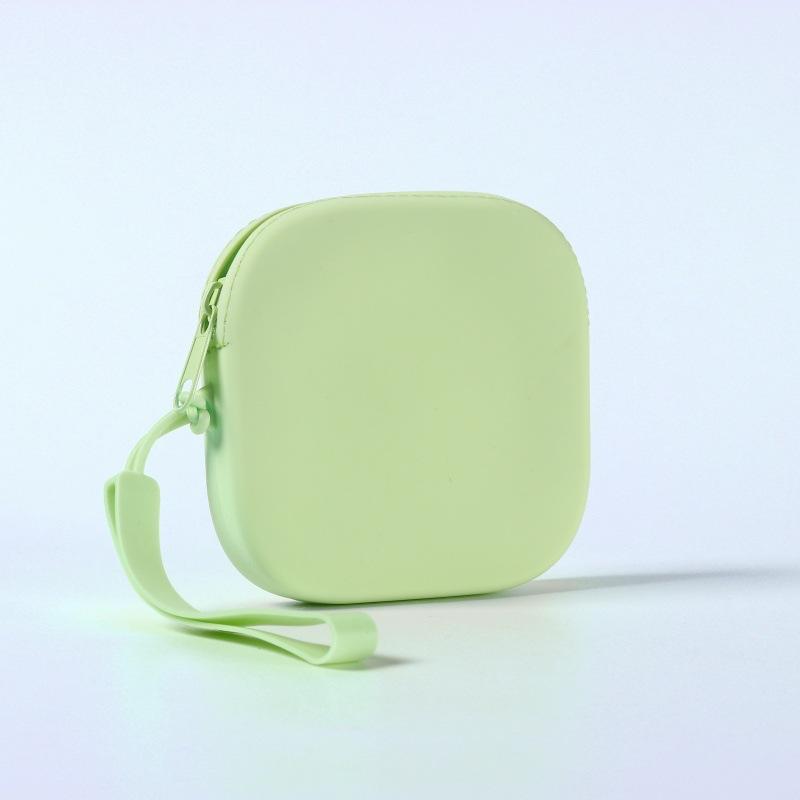 Silicone Storage Pouch Zippered Cosmetic Bag Soft Silicone Material Multi-Coloured DIY Gift
