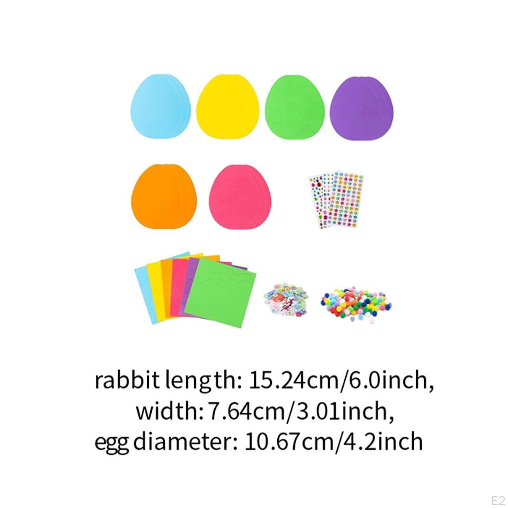 Easter Foam Stickers Craft Kit Egg Bunny Creative Decoration for DIY Projects