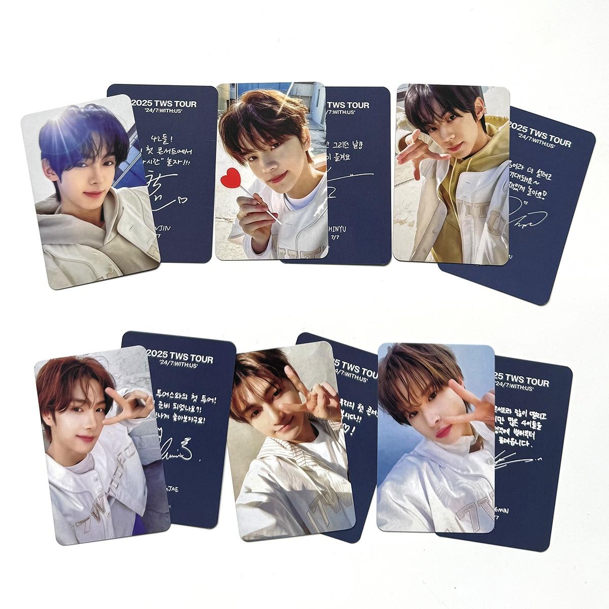 

6 шт. TWS TOUR SEOUL Специальная карточка С НАМИ Периферийные фотокарточки SHINYU DOHOON YOUNGJAE HANJIN JIHOON KYUNGMIN Фанаты Косплей Карточка 5.4x8.6cm