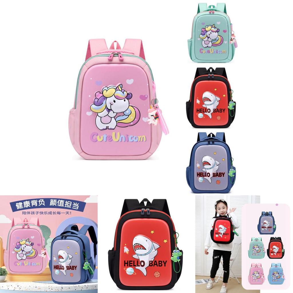 Cute Durable Canvas School Backpack For Kids With Fun Cartoon Patterns And Colors