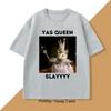 Yas Queen Slay T Shirt Men Women Sarcastic Humor Funny Rat TShirt Cotton Mens Clothing Animal Print Graphic T Shirts Clothing