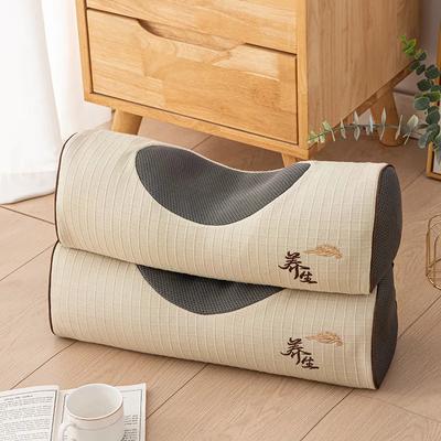 Pure Buckwheat Husk Health Pillow, Knitted Cotton Neck Protection Pillow Core, Single Person Hard Pillow for Student Dormitories