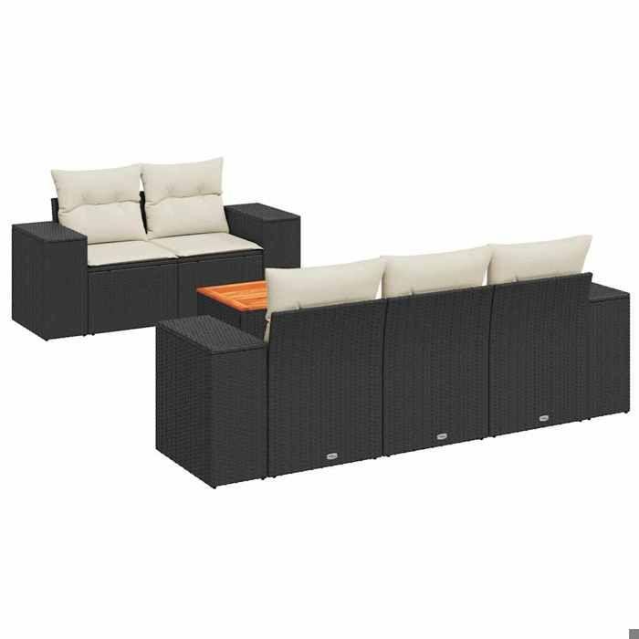 VidaXL Garden Lounge Set with Cushions 6 Pcs, Sofas and Patio Table, Outdoor Furniture Set Patio, Modern, 3257659