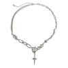 Cross Star Necklace for Women Girls Fashion Crystal Choker Party Jewelry Gift