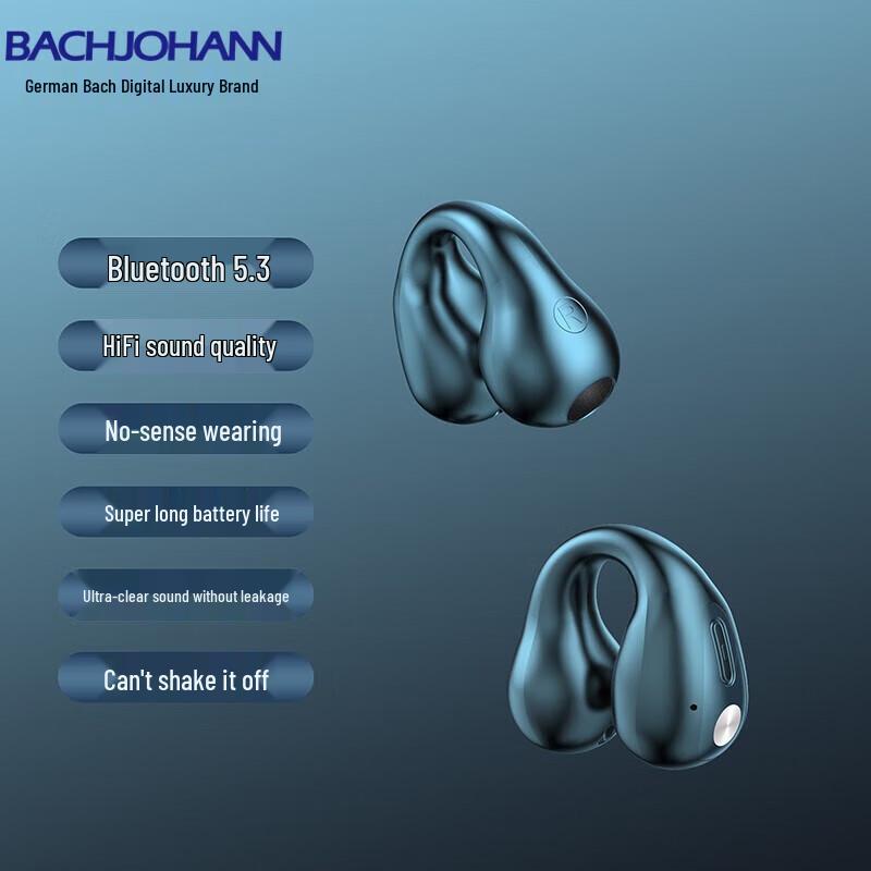 Bach Johann Q80 Wireless Ear Clip Bluetooth Headphones