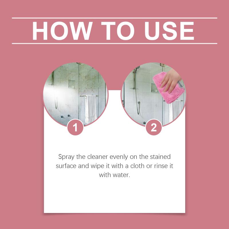 Hard Water Stain Remover for Bathroom Glass Shower Door Scale Cleaner for Bathtub Sink Descaling Liquid for Home