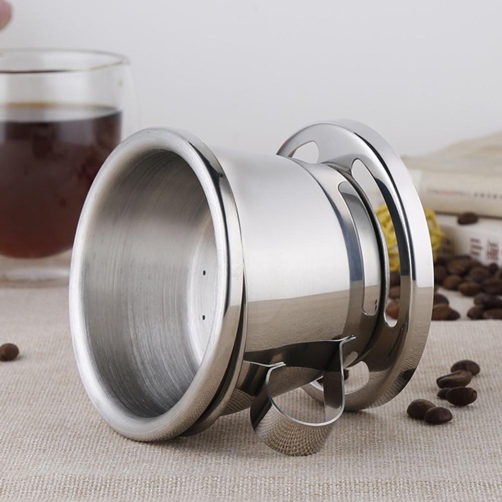 Detachable Water Segregator Coffee Drip Pot Stainless Steel Coffee Maker Outdoor Use