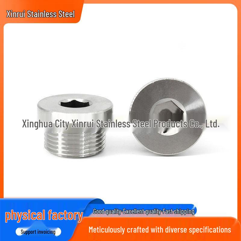 304 Stainless Steel Hex Flange Oil Plug Cap Screws: 1/8, 1/4, 3/8, 1/2, 3/4, 1, 2 inch