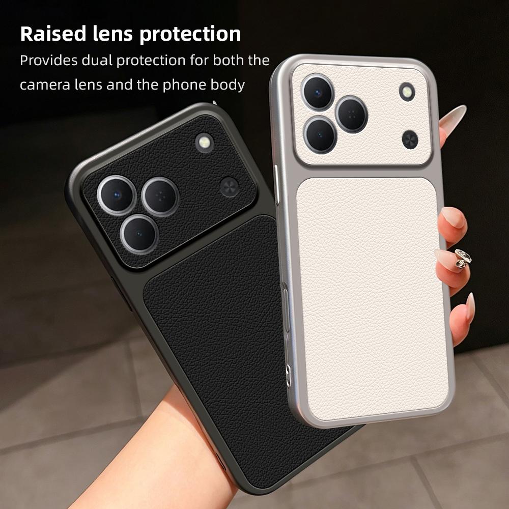 For Tecno Spark 50 4G Case Tecno Spark 50 4G Cover Leather Case Luxury Lens Protection Case Protect Matte leather Back Cover