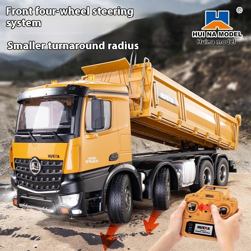Huina 536 NEW Model R/C Dump Truck Loading Car Remote Controlled Car Construction Engineering Truck 1/14 Scale Rc Vehicle Toys