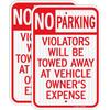 GicnKeuz Large No Parking Signs,18x12 Inches Violators Will Be Towed Away At Vehicle Owner's Expense Signs, Engineer Grade Reflective Aluminum, Fade