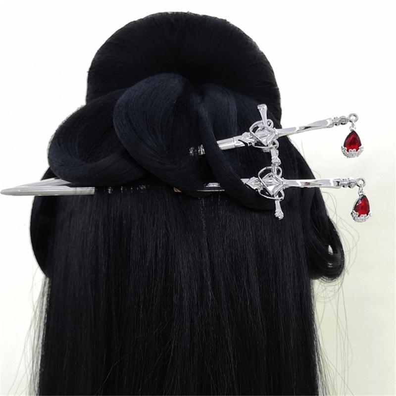 Fashionable Chinese Swords Tassels Hair Jewerly Accessories Decoration for Women Featuring Gold and Silver Finishes