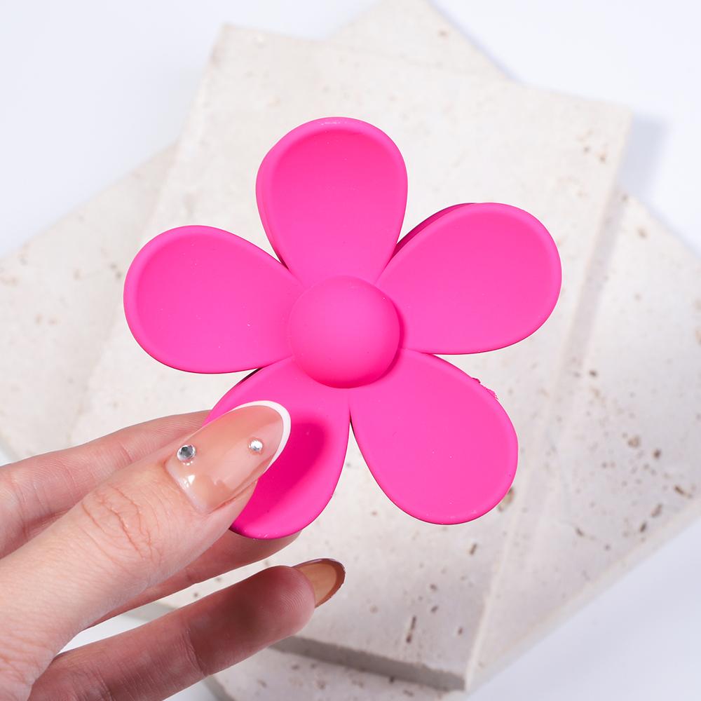 1Pcs Women Solid Color Flower Acrylic Hair Claw for Girls Sweet Pearl Hair Clamps Hair Crab Headband Clips Hair Accessories