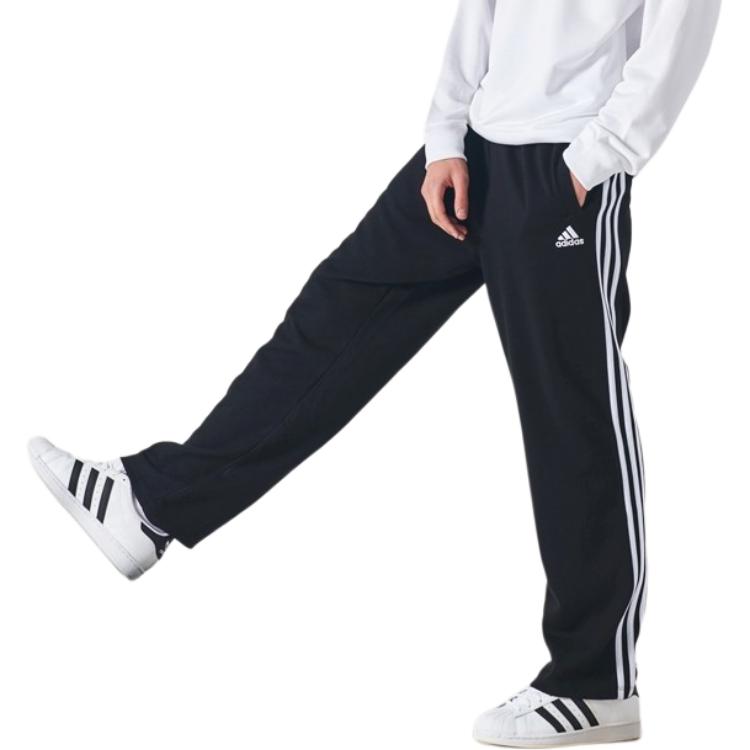 Adidas Sports Lifestyle Series Letter Print Breathable Cuffed Drawstring Casual Pants Men Pants Black TR71SS-BW
