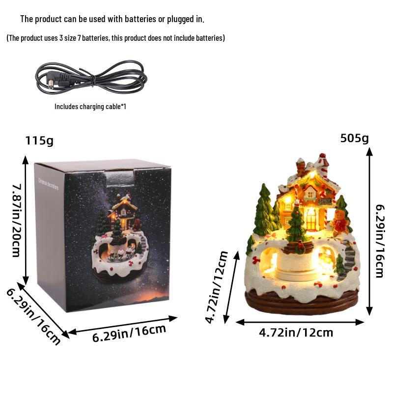 

Музыкальный домик «Любовь в гавани», ночник-украшение - восьмитональная шкатулка, игрушка-коттедж для детского рождественского подарка