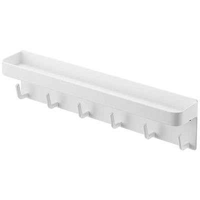 Lagerregal mit Hakenablage Selbstklebender Schlüsselhalter Wandmontierter Tür-Organizer Regenschirm Kleidung Home Badezimmerdekoration