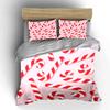 Candy Cane Pattern Print Bedding Duvet Cover Set Duvet Cover Pillowcases  (1*Duvet Cover 2*Pillowcases, without duvet insert)