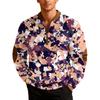 Men's Casual Camouflage Printed Semi-zipper Retro Long-sleeved Sports Sweatshirt