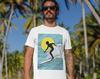 Vintage Surfer Silhouette Pop Cotton Unisex Tee T-Shirt