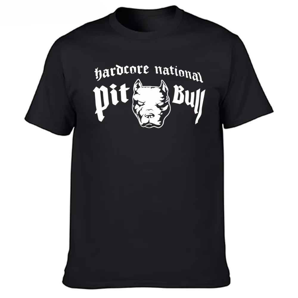 New Spring Vintage Pitbull Rap T Shirt Black Big Center Logo Hip Hop Style Graphic T Shirts Unisexs T Shirts Vintage T Shirt
