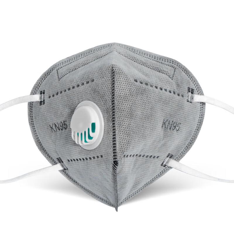 KN95 Activated Carbon Dust Mask with Breathing Valve