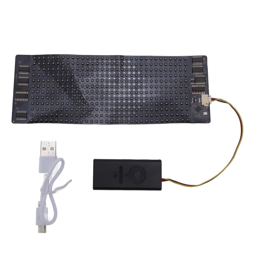 Flexible LED Display 12x32 Resolution APP Control HD Full Color LED Sign Screen for Bag Hat Glasses