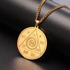 LIKGREAT Good Luck Pendant Necklace Magical Talisman of Abraxas To Control Your Life the Money Amulet Stainless Steel Necklace