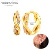 925 Silver Ear Needle Fashion Light Luxury Gold hoop earrings Classic Retro Collection earrings for women Jewelry Gift