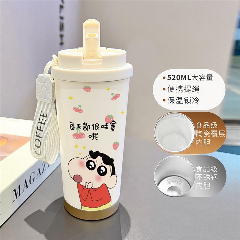 Cartoon Xiaoxin Thermos Cup 111 Stainless Steel Student High Value Office Coffee Cup Large Capacity Water Cup