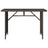 Garden Table with Glass Top Brown 110x68x70 cm Poly Rattan