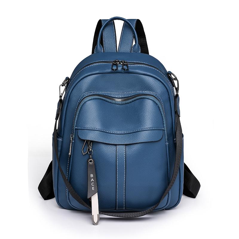 Sac à Dos Femme élégant En Nylon - Multi-poches, Convertible En Sac Bandoulière - Pour Travail, Voyage, école