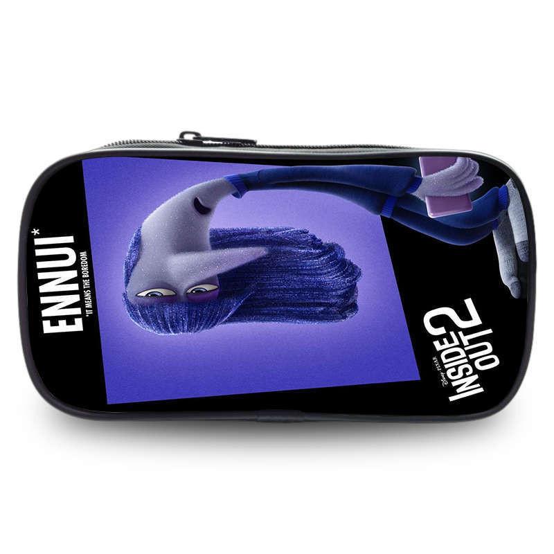 Inside Out 2 Large Capacity Pencil Case For Students Oxford Material