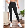 High Waist Sports Leggings Tummy Control Quick Dry Yoga Pants for Women Gym Running Black M