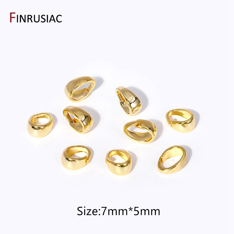 

18K Gold Plated Brass Charm Pendant Bails Clasps Pinch Hook Clips Connector For DIY Women Necklace Making Accessories Findings 50 pieces