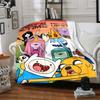 1Pc Adventure Time Characters Blanket For Couch Bed Plush Cozy Fuzzy Blanket Super Soft Warm Blankets For Fall And Winter 0918150