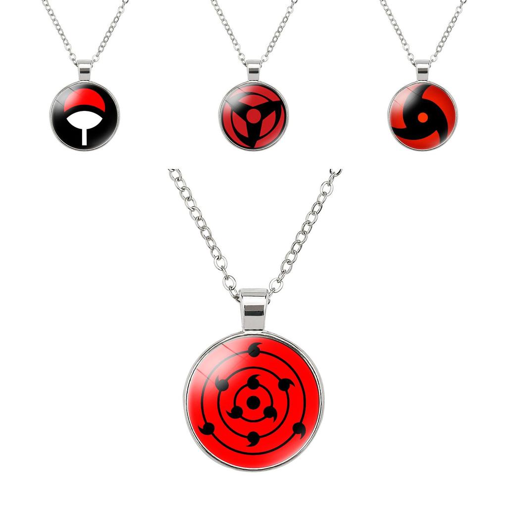 Naruto Time Gem Round Pendant Necklace Chic Mixed Material Fashion Piece