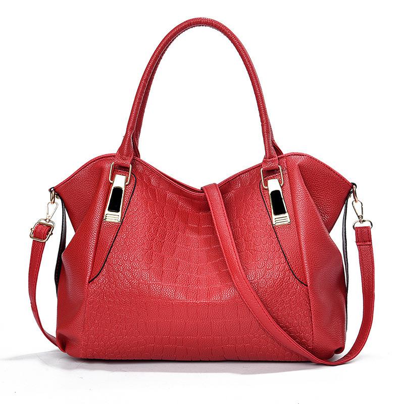 2023 New Fashion Crocodile Grain Tote Bag Soft Leather Large Mom Bag