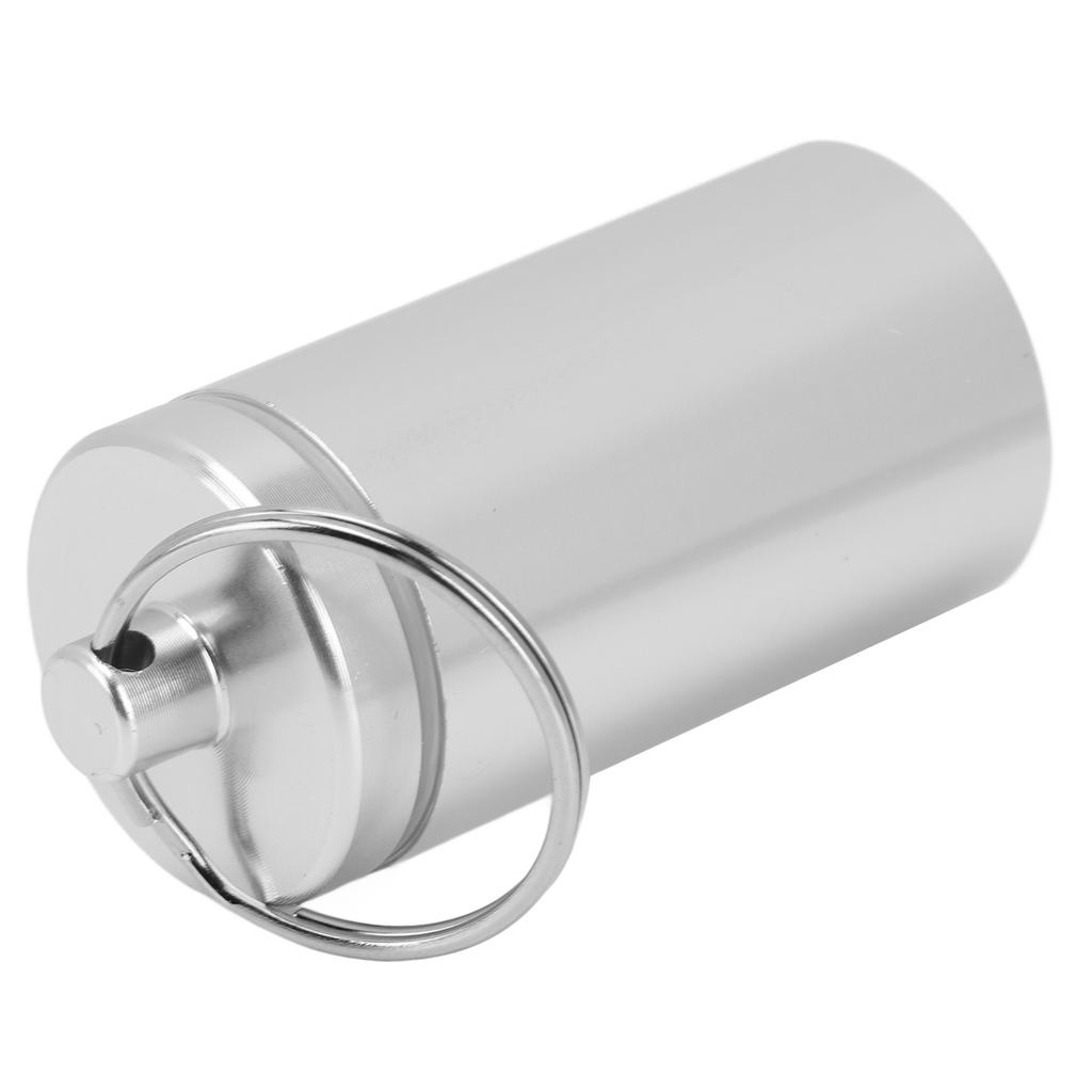 Portable Keychain Medicine Holder Alu um Waterproof Medicine Box Container for Outdoor Travel Camping