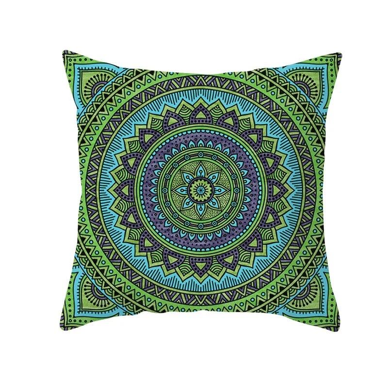Moroccan Polyester Pillowcase 45x45cm Bohemian Hippie Sofa Cushion Cover Geometric Mancha Lo Print Home Decor