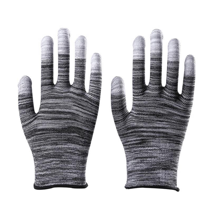 36 Pairs Thin White Nylon PU Coated Anti-Static Gloves - Durable, Dust-Free Labor Protection